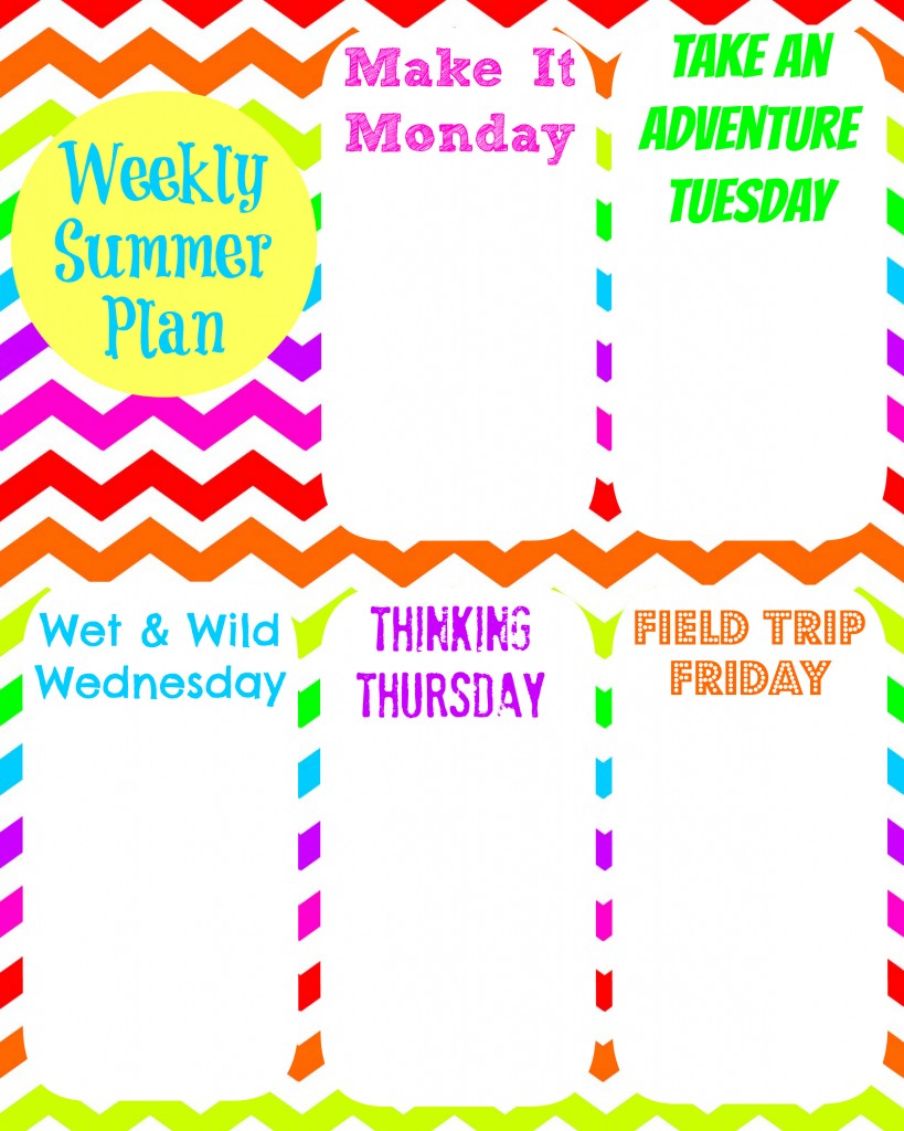 Weekly Summer Plan