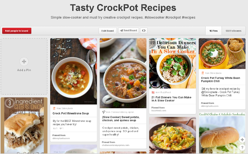 CrockPot Pinterest Board