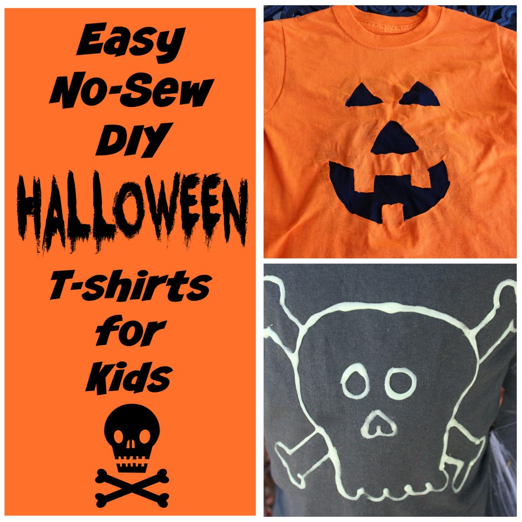 EASY No-Sew #DIY #Halloween t-shirts for kids 