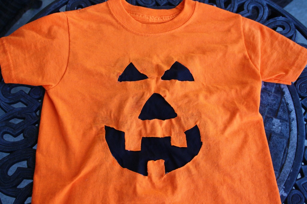 DIY Jack-o'-lantern t-shirt
