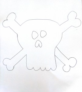  Skull Cross Bones - Pirate template