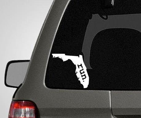 Run Florida car magnet