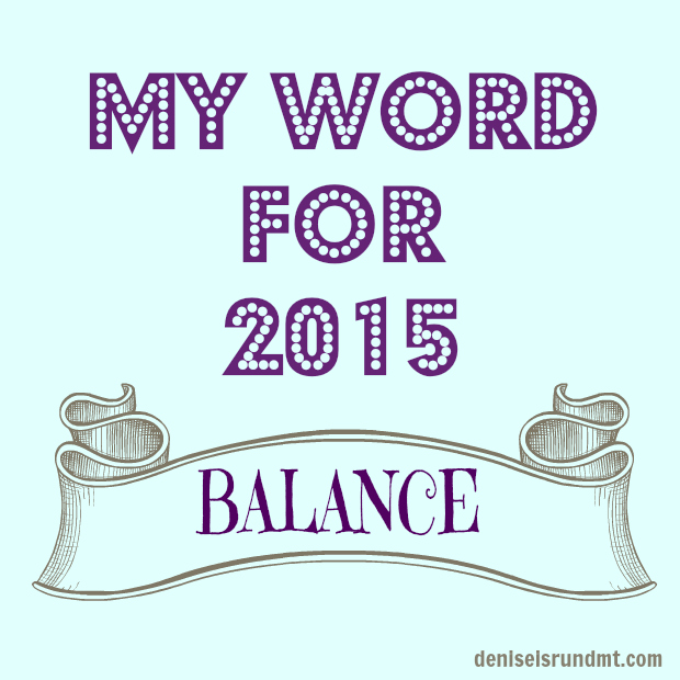 One Word for 2015 Balance