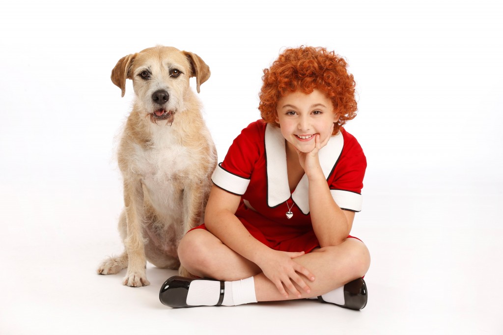 Sunny as Sandy and Issie Swickle as Annie - photo byJoan Marcus