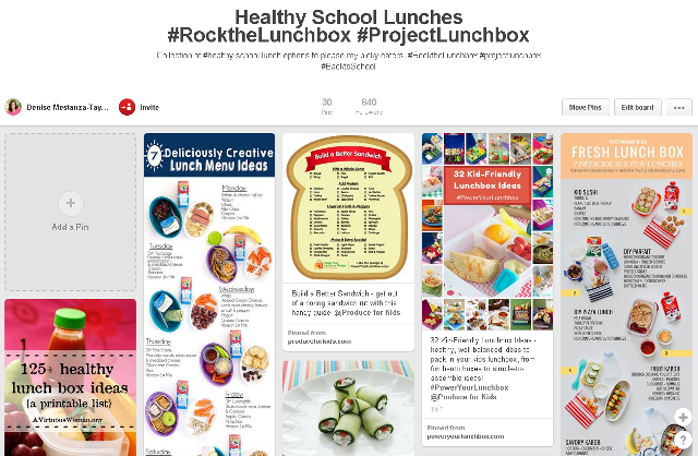 Run DMT Healthy School Lunches  Pinterest Board
