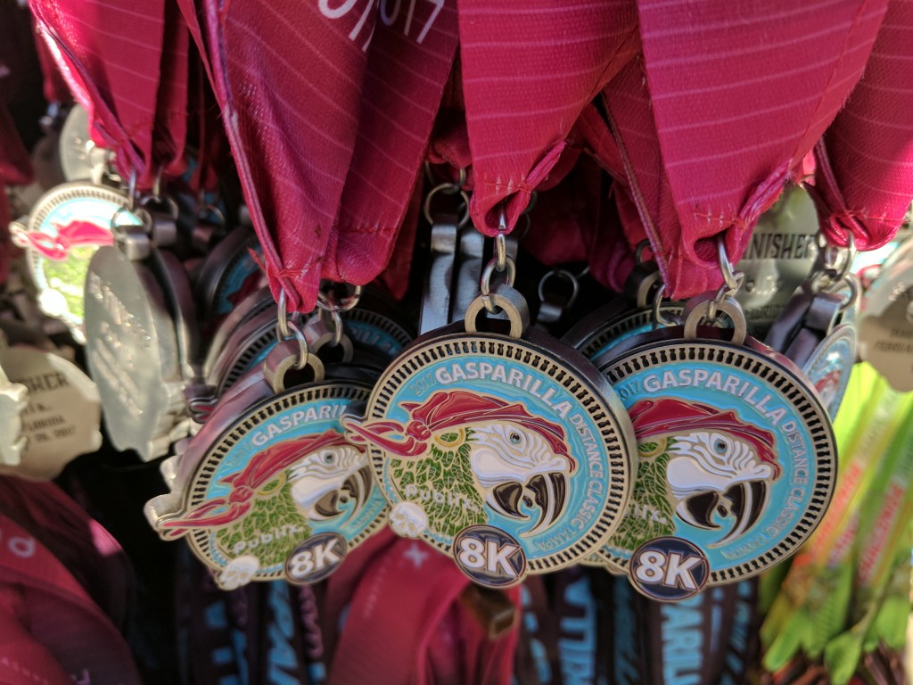 2017 Gasparilla DC 8K medal - Run DMT