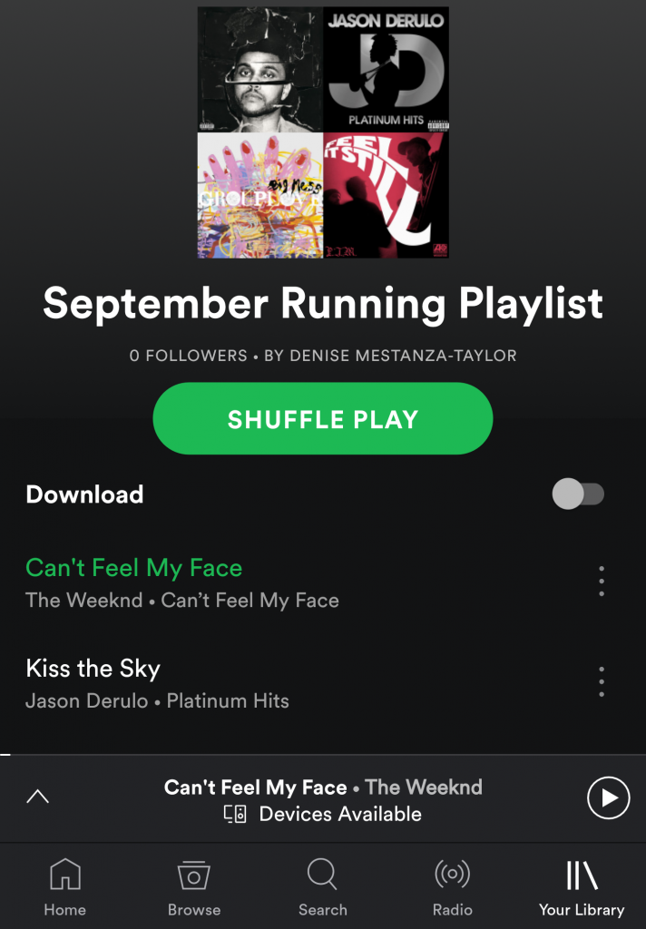 Spotify- Run DMT-September Running Playlist