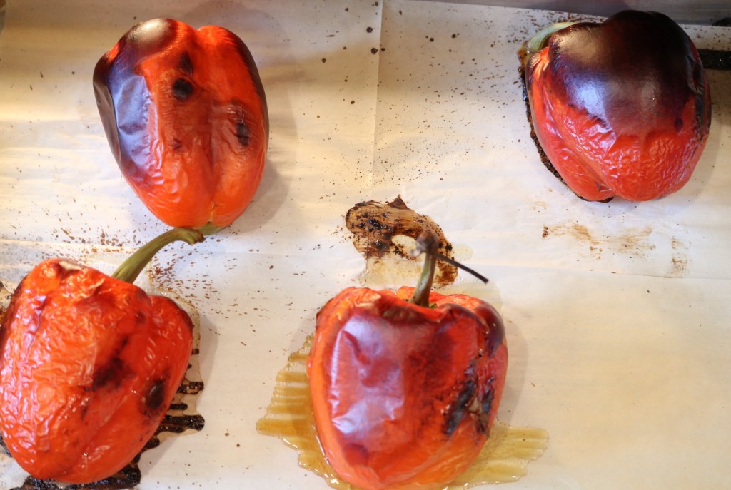 Simple Homemade Roasted Red Bell Peppers