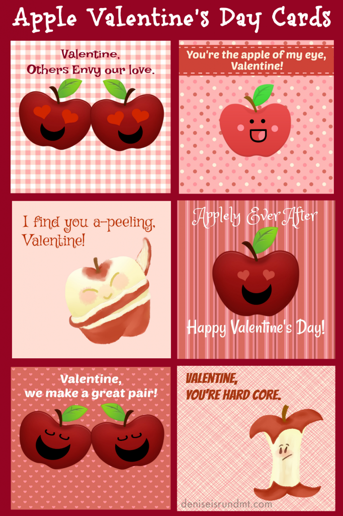 Apple Valentine's Day Cards - Run DMT - Make healthier Valentine's Day cards with Envy Apples