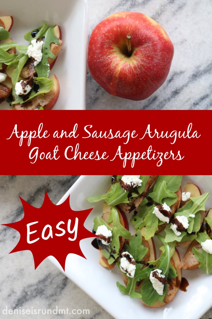 Apple and Sausage Arugula Goat Cheese Appetizers - Run DMT