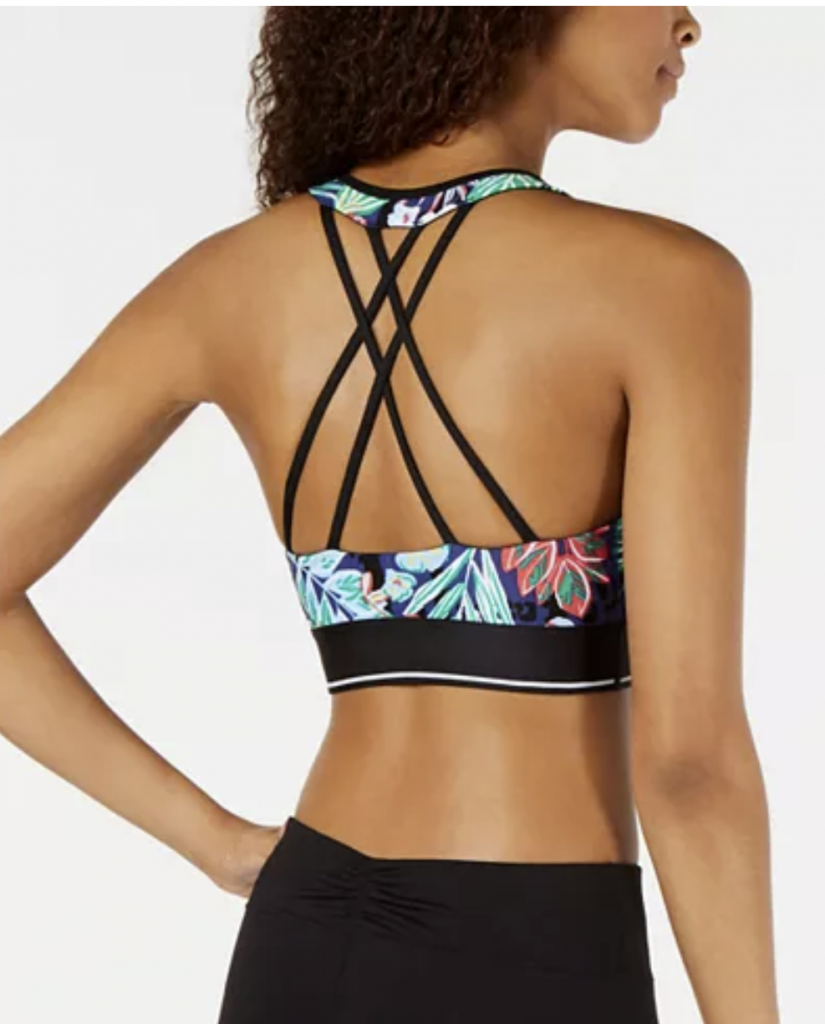 Calvin Klein cheetah sport bra - Macy's