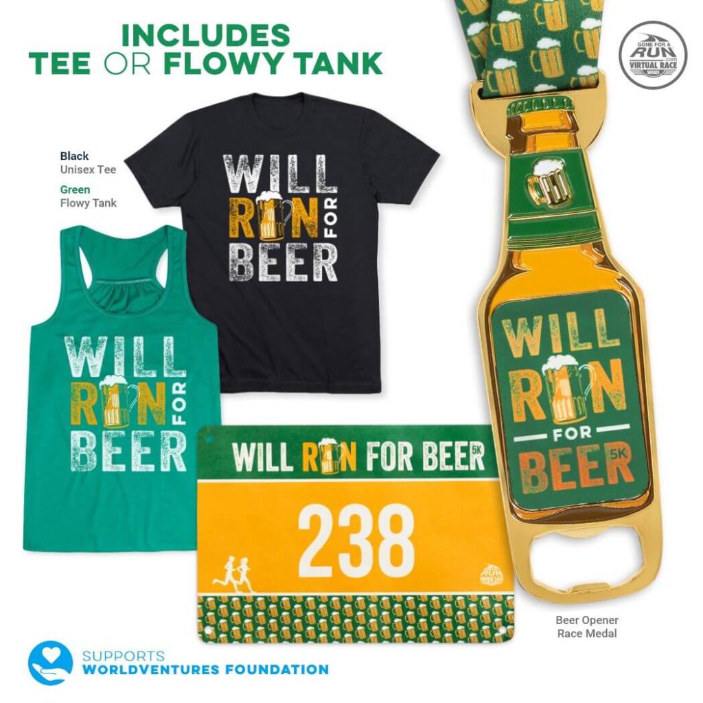 Will Run for Beer 5K - virtual race